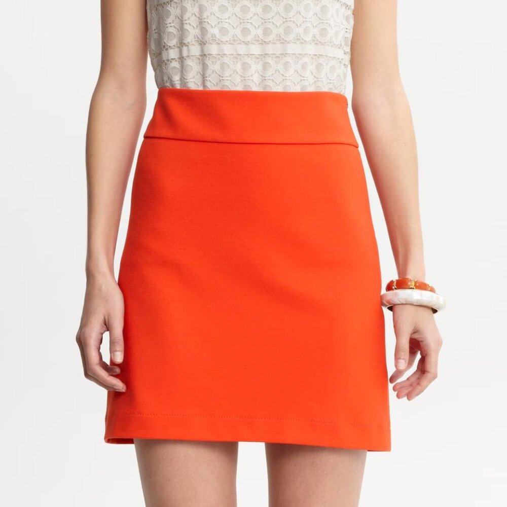 J. Crew Double Serge Cotton A-line Skirt (size 4)